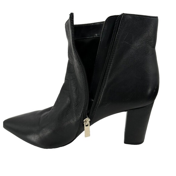 Bandolino BD Zoila Heel Ankle Booties Size 11 Black Leather Pointed Toe Studded - Picture 3 of 14
